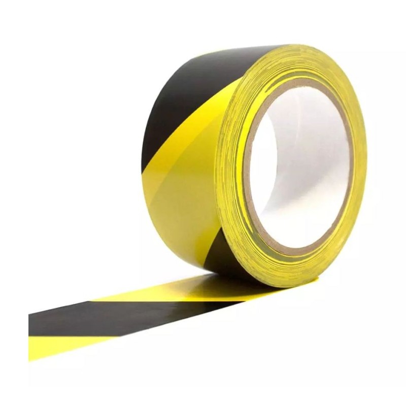 Cinta Vinílica para Marcar Pisos de 2" x 36 Yardas (50mmm x 33 Mts), Amarillo/Negro