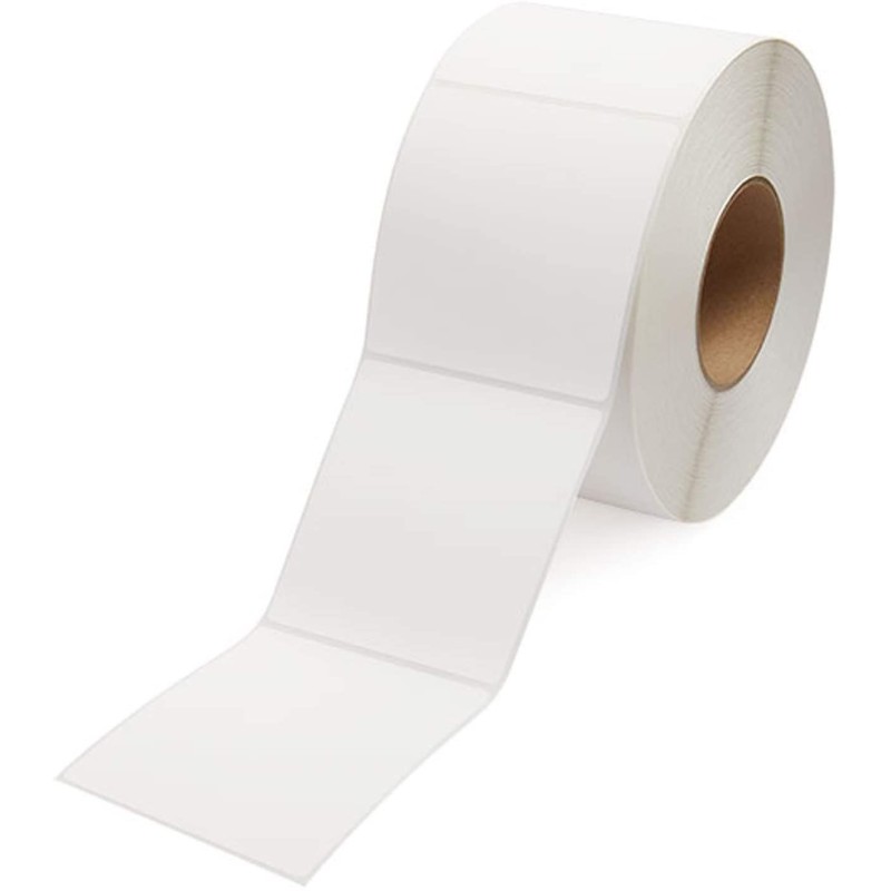 Etiquetas Térmicas Directas Blancas 4" x 4", Rollo c/ 1,475