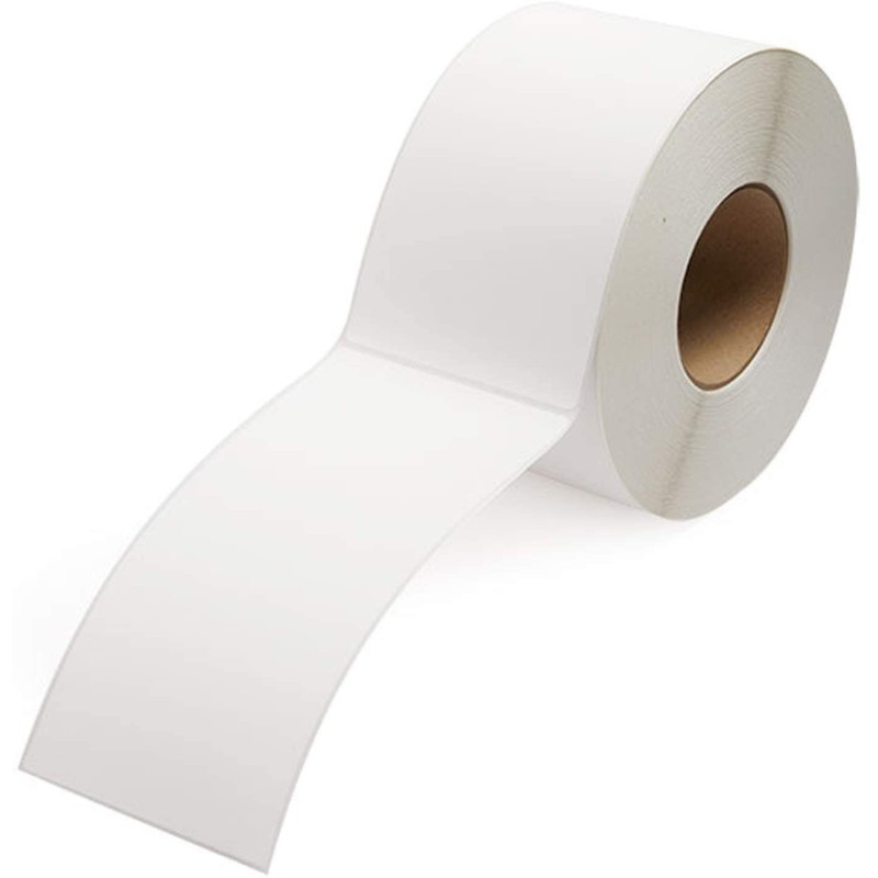 Etiquetas Térmicas Directas Blancas 4" x 8", Rollo c/ 750