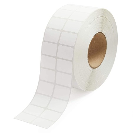 Etiquetas de Transferencia Térmica Blancas 1.5" x 1", DOBLES,  Rollo c/10,800