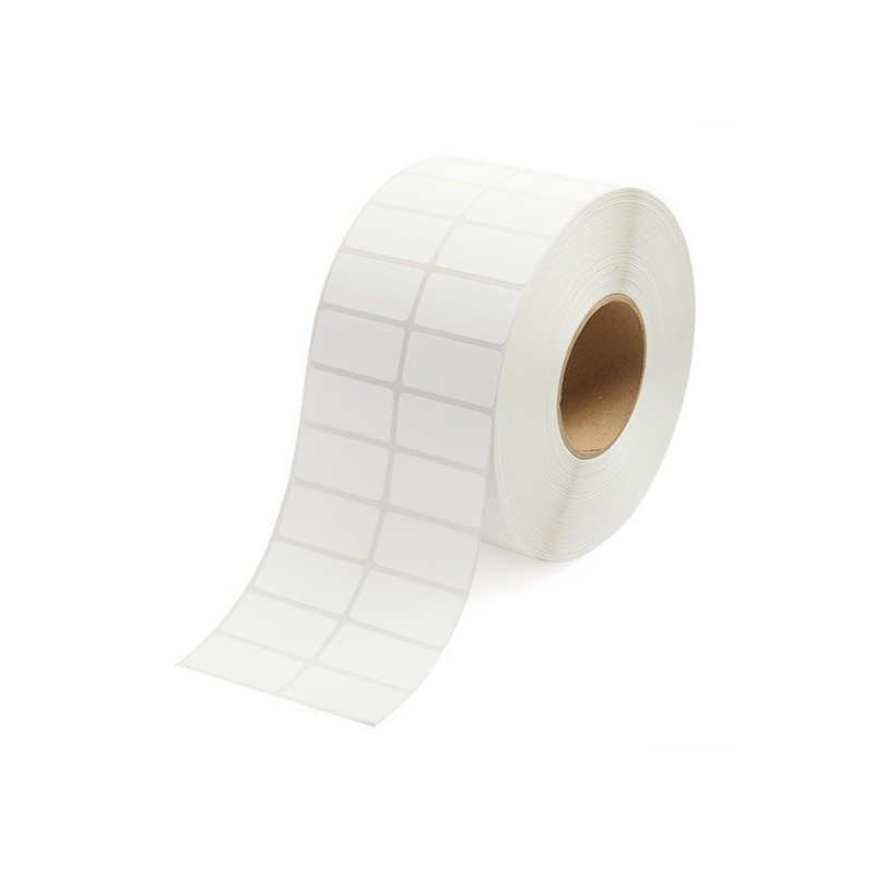 Etiquetas de Transferencia Térmica Blancas 2" x 1"  DOBLES, Rollo c/10,800
