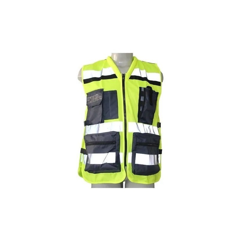 Chaleco Amarillo Tipo Reportero Europeo Ajustable, Unitalla