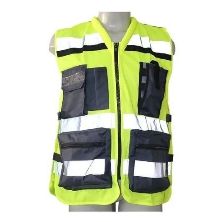 Chaleco Amarillo Tipo Reportero Europeo Ajustable, Unitalla