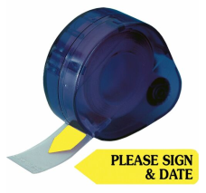 Banderitas de Flecha en Dispensador, Color amarillo, Paquete/120