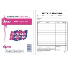 Remisión Original Organiformas, Paquete/10 Blocks de 50 Hojas C/U