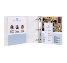 Carpeta Avery de 2'', 3 Anillos en O, 11'' X 8.5'', Capacidad para 375 Hojas, Blanca