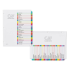 Separadores de Pestañas Insertables Alfabéticas, Multicolor, Set/26