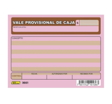Vale Provisional de Caja...