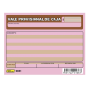 Vale Provisional de Caja Printaform, de 1/4, Block/50 Hojas