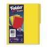 Folder de Archivo Tamaño Carta, Con Pestaña Lateral, Diem, Color Amarillo, Paquete/25