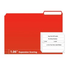 Folder De Plástico Para Archivo Tamaño Carta Classic, Pestaña Superior De 1/3, Colores Variados, Paquete/6