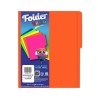 Folder de Archivo Tamaño Carta, Con Pestaña Lateral, Diem, Color Naranja, Paquete/25