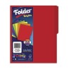 Folder de Archivo Tamaño Carta Rojo Diem, con Pestaña Lateral, Paquete/25