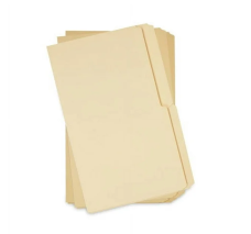 Folder Tamaño Oficio Manila Universal, Con Pestaña Superior 1/2, Caja/100