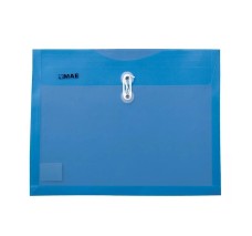 Sobre de Plástico con Hilo, Tamaño Carta Horizontal, MAE, Paquete/12