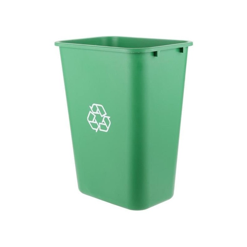 Papelera para Basura 38 Litros (13 Galones) Verde con Símbolos de Recyclaje
