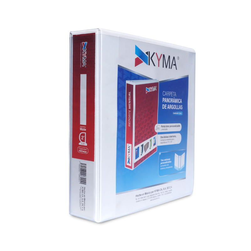 Carpeta Blanca de 2'' Kyma, Arillo en D