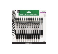 Lapicero Zebra 0.7 mm, Barril Transparente, Paquete/24