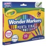 Marcadores Delgados Punta Fina, Wonder Markers Crayola, Caja/20