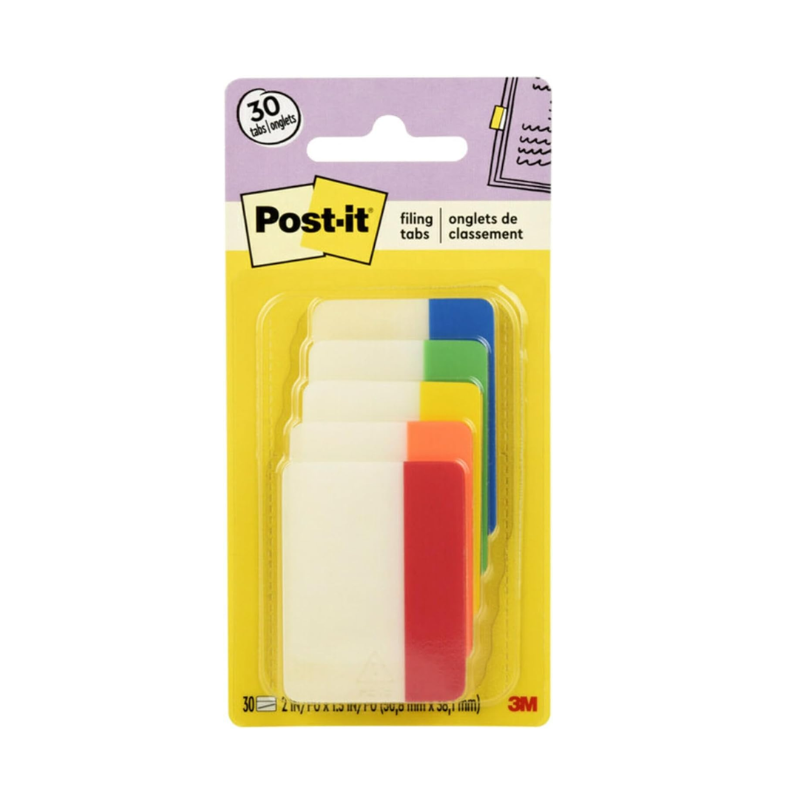 Banderitas Adhesivas Post-It® 2" x 1.5", Colores Variados, Paquete/30