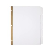 Separadores de Plástico para hojas, Transparentes Tamaño Carta, Paquete/5 Pzs