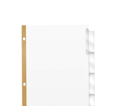 Separadores de Plástico para hojas, Transparentes Tamaño Carta, Paquete/5 Pzs