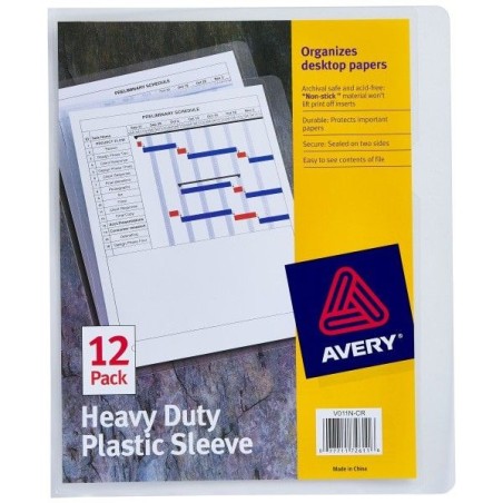 Protector de Hojas de Plástico, Transparentes Heavy Duty Avery, Tamaño Carta, Paquete/ 25 x