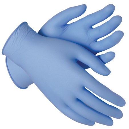 Guante de Nitrilo Azul, SIN Talco, 5 Mil, 100/Paquete 