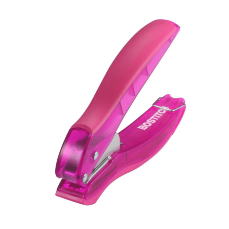 Perforadora de 1 Orificio, Ez Squeeze Bostich, Capacidad para 10 Hojas, Cuerpo Transparente, Colores Variados