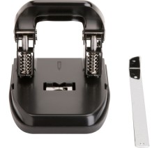 Perforadora Manual de 2 Orificios, de Alta Resistencia Business Source, Capacidad 30 Hojas, Negra