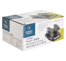 Perforadora Manual de 2 Orificios, de Alta Resistencia Business Source, Capacidad 30 Hojas, Negra