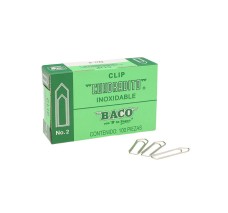 Clip Cuadradito No.2, Baco, Caja/100
