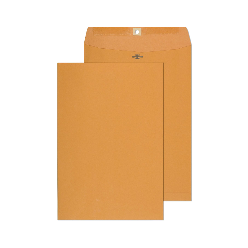 Sobres de Papel Kraf de 10'' X 13'', con Cierre de Broche y Sello Engomado, Paquete/15