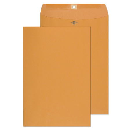 Sobres de Papel Kraf de 10'' X 13'', con Cierre de Broche y Sello Engomado, Paquete/15