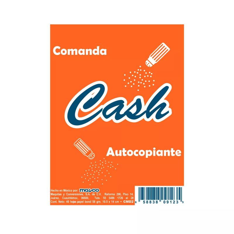 Comanda 1/8 Autocopiante, Paquete con 10 Blocks con 40 Hojas C/U