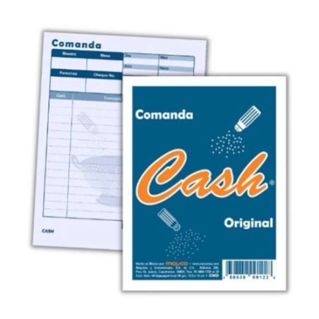 Comanda 1/8 Original, Paquete con 10 Blocks con 40 Hojas c/u