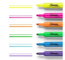 Resaltadores Sharpie, Punta Cincell, Colores Variados, Paquete/12