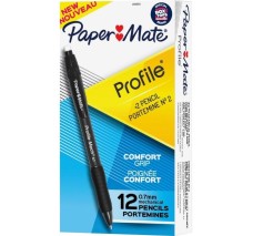Lapicero Paper Mate Profile 0.7 mm, Barril Negro, Caja /12