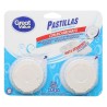 Pastilla de cloro para Inodoros GREAT VALUE® 2 pastillas de 45 Gr. 