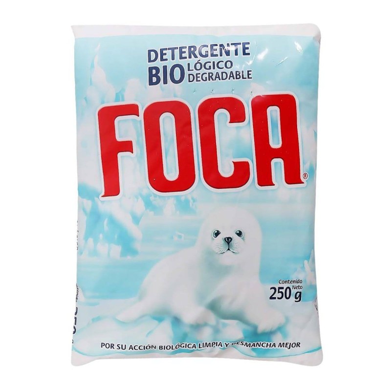Detergente en Polvo FOCA® 40 Bolsas de 250 gr/caja. 