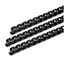 Arillo de Plástico 3/8 Perfex, 50 Hojas, Color Negro, Paquete/25