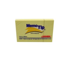 Notas Adhesivas 2'' X 3'' (5.08 x 7.62 cm), Memo Tip, Color Amarillo,  Paq/12 Blocks con 100 c/u