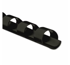 Arillo de Plástico 3/8 Fellowes, 55 Hojas, Color Negro, Paquete/25