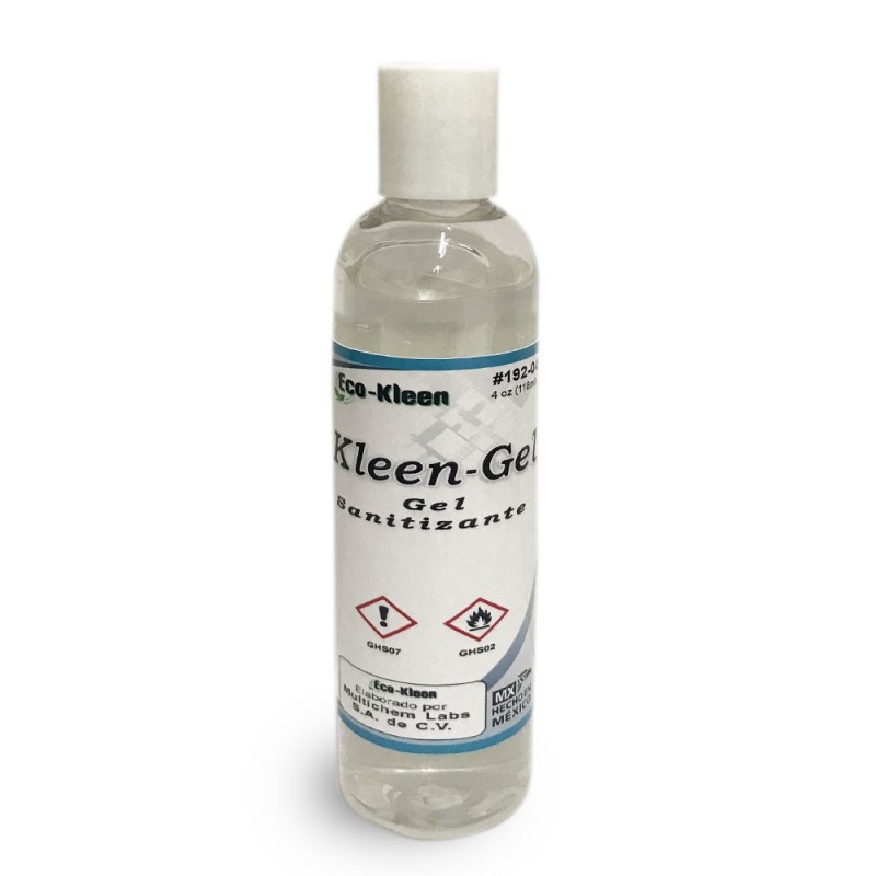 Saniticida para Manos, Base Alcohol en Gel, con Tapa Disco, KLEEN-GEL, 4 oz