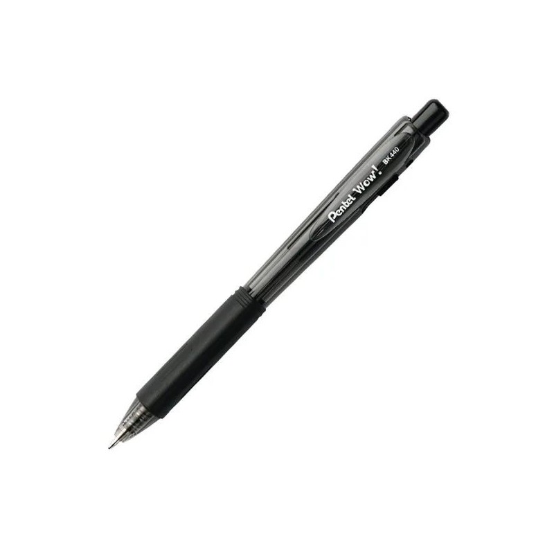 Bolígrafo Retráctil de Punto Mediano 1.0 Mm, Pentel Wow, Tinta Roja, Caja/12