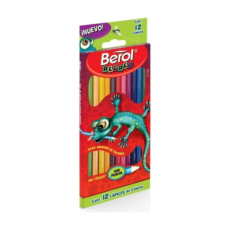 Lápices de Colores, Largos Redondos Berol, Caja/12