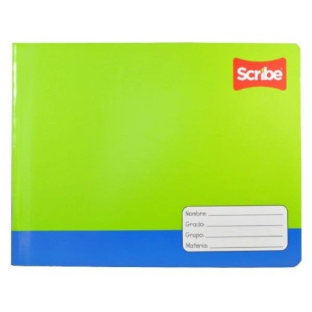 Cuaderno Doble Raya, Scribe Italiano, Engrapado con 100 Hojas, 