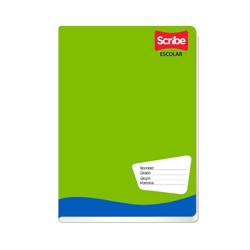 Cuaderno de Rayas, Forma Francesa Scribe, Engrapado, 100 Hojas