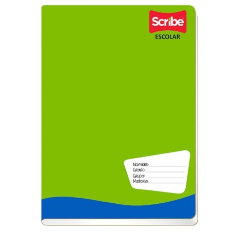 Cuaderno de Rayas, Forma Francesa Scribe, Engrapado, 100 Hojas