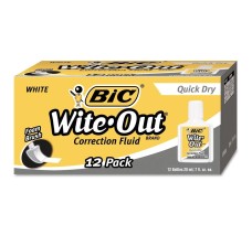 Corrector Liquido Wite-Outbrand, Aplicador Brocha de Espuma, 20 ml, Paquete/12